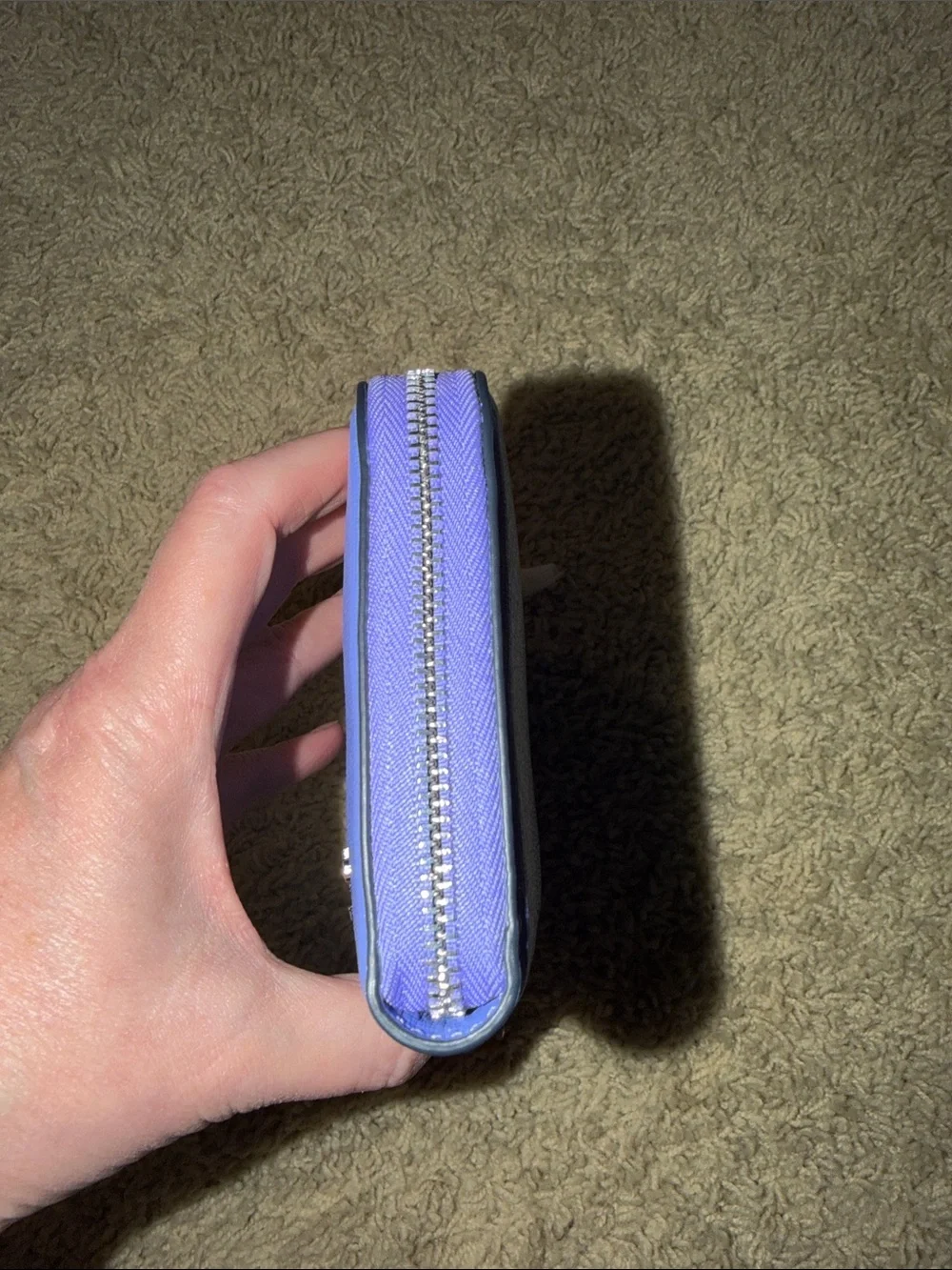 kate spade deep periwinkle zip-around wallet